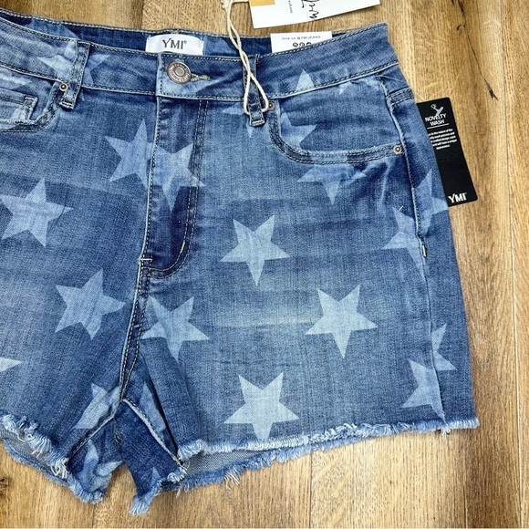 NWT YMI | 4th of July Star Print Jean Shorts Size 5/27 - Picture 4 of 12